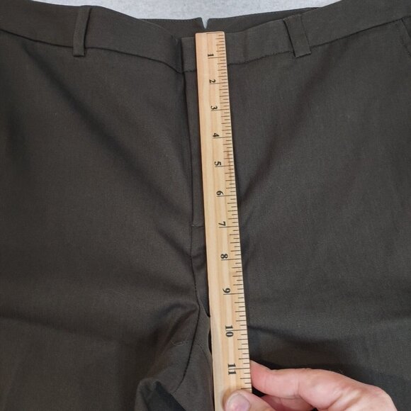 Banana Republic 12R NEW Cotton Twill Academia Classic Stretch Pant Career Olive - Picture 8 of 11